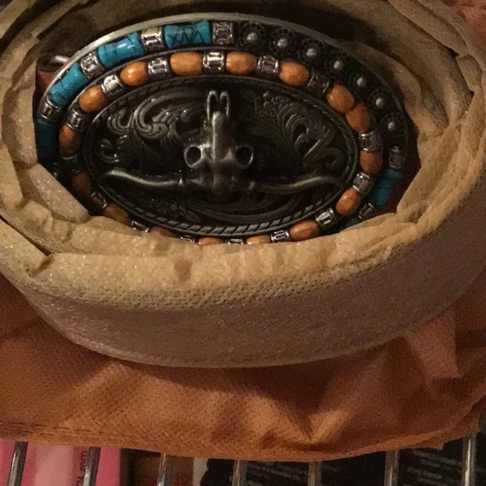 NeW! Boho Western-steer belt - Picture 2 of 4